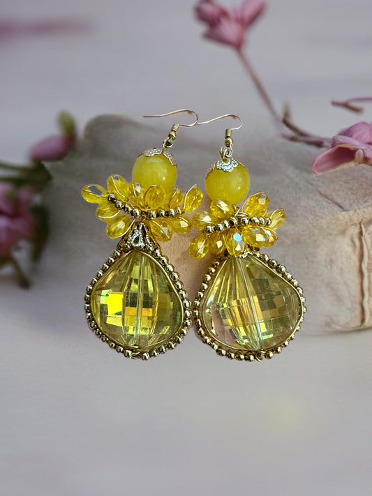 Citrine Cherub Drop Earrings